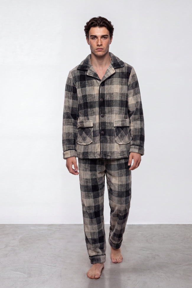 Pyjama Polaire Carreaux Homme