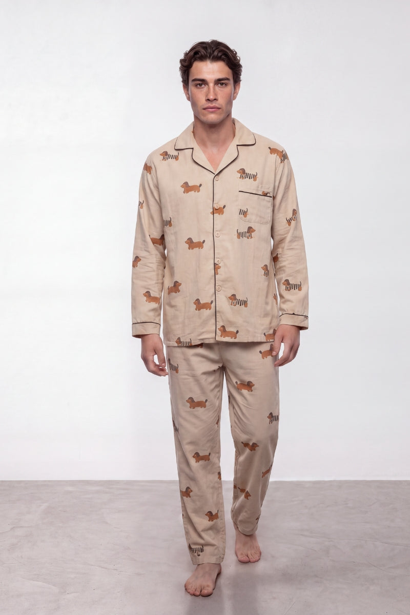 Pyjama Coton Teckel Homme