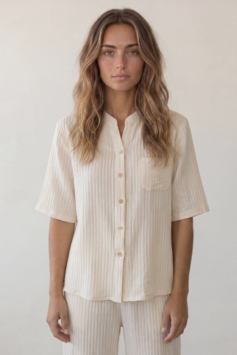 Pyjama Coton Écru Femme