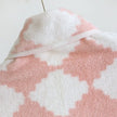 Cape polaire d'intérieur femme en polaire moelleuse rose et verte, cape enveloppante douce et chaude à la maison