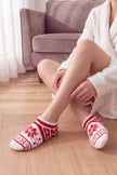 Chaussettes flocon écru à motif hivernal, douces et chaudes pour les journées givrées à la maison