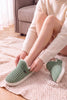 Chaussons boots verts montants, teinte naturelle apaisante et chaleur enveloppante pour la maison