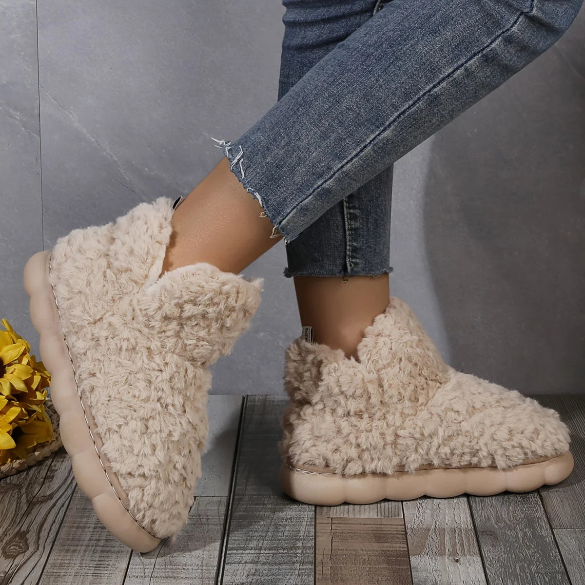 Chaussons montants couvrant tout le pied, chaleur enveloppante pour les plus frileux