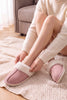 Chaussons mules roses à enfiler à talon ouvert, doux et chauds, pratiques et féminins pour la maison