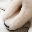 Chaussons mules taupe à talon ouvert, teinte naturelle et doublure douce pour un confort quotidien