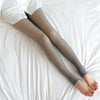 Collant polaire femme à doublure thermique, opaque et chaud, taille haute pour l'hiver