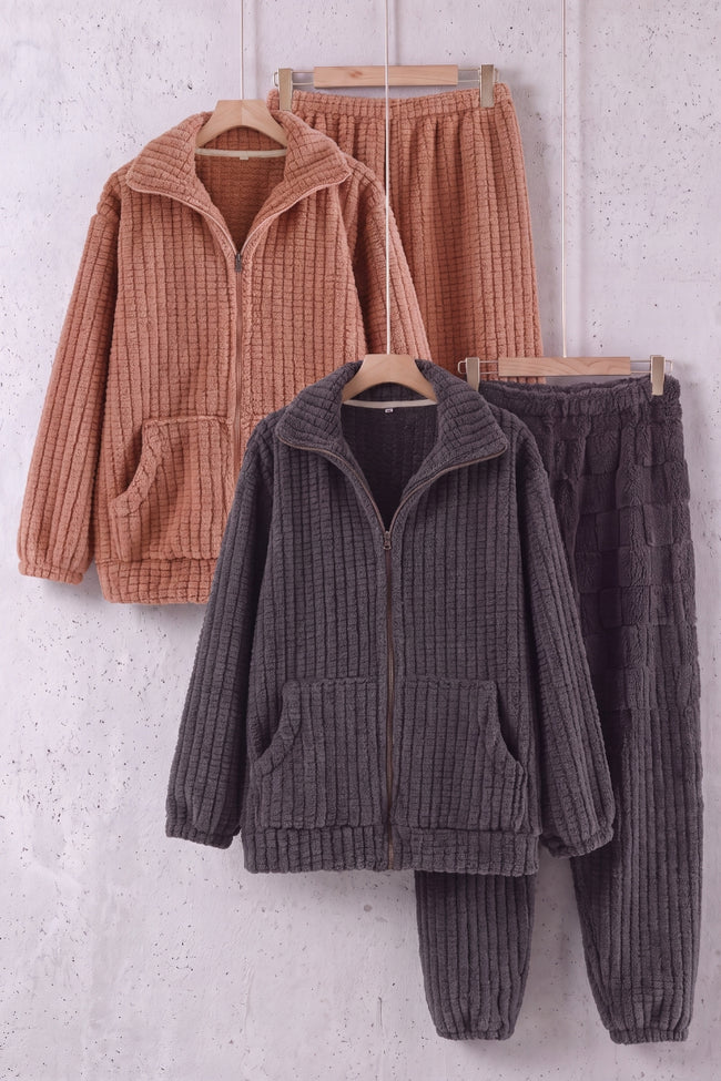 Ensemble corda couple, ensemble assorti homme et femme (coordonné femme et homme) doux et chaud pour cocooner à deux en hiver