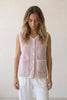 Gilet pyjama femme rose rose en matière moelleuse, à porter sur le pyjama pour cocooner au chaud à la maison