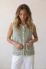 Gilet pyjama femme vert vert en matière moelleuse, à porter sur le pyjama pour cocooner au chaud à la maison