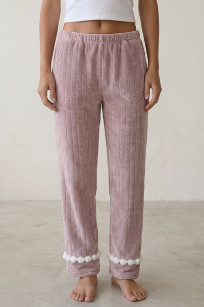 Pantalon Pyjama Pompon Mauve
