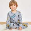 Pyjama avion garçon écru, haut à manches longues à motif avions et pantalon assorti, vue 8