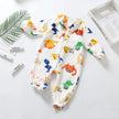 Pyjama bébé chat bleu, combinaison zippée à motif chats et flocons et pieds intégrés, vue 6