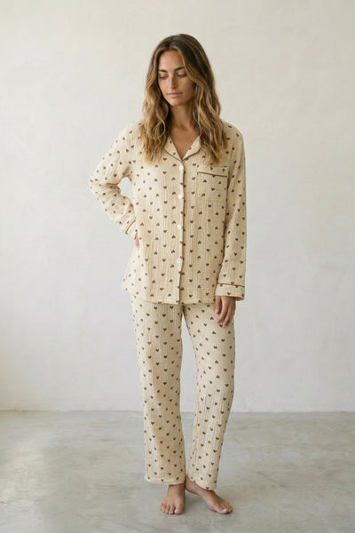 Pyjama Coton Pois Femme
