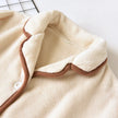Pyjama couple hiver, ensemble assorti homme et femme (blanc cassé et marron) doux et chaud pour cocooner à deux en hiver