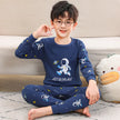 Pyjama dinosaure garçon gris, haut à manches longues à motif dinosaures et pantalon assorti, vue 9