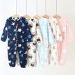 Pyjama bébé étoile bleu marine, combinaison zippée à motif étoiles et pieds intégrés, vue 7