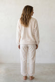 Pyjama femme hiver en pilou, vue de dos