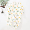 Pyjama bébé grenouille écru, combinaison zippée à motif grenouilles et pieds intégrés