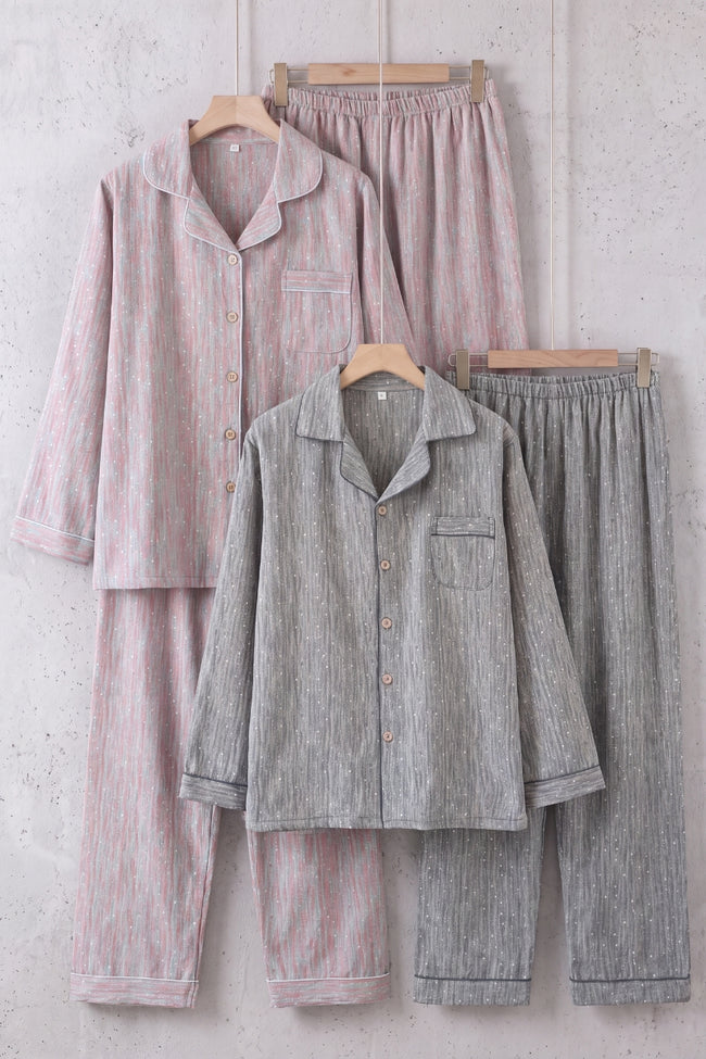 Pyjama homme femme assorti, ensemble assorti homme et femme (coordonné femme et homme) doux et chaud pour cocooner à deux en hiver
