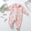 Pyjama bébé lapin gris, combinaison zippée à capuche oreilles de lapin et pieds intégrés, vue 12