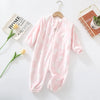 Pyjama bébé rose molletonné, combinaison zippée toute douce et pieds intégrés