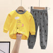 Pyjama ourson garçon écru, haut à manches longues à motif ourson détective et pantalon assorti, vue 2