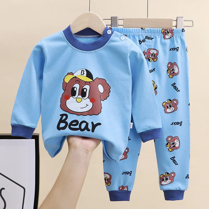 Pyjama ourson garçon écru, haut à manches longues à motif ourson détective et pantalon assorti, vue 4