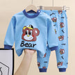 Pyjama ourson garçon écru, haut à manches longues à motif ourson détective et pantalon assorti, vue 4
