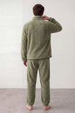Pyjama pilou pilou kaki homme, vue de dos