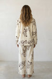 Pyjama pilou pilou femme motif lapin, vue de dos