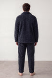 Pyjama pilou pilou marine homme, vue de dos