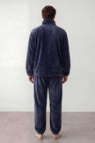 Pyjama polaire bleu nuit homme, vue de dos