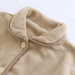 Pyjama polaire couple, ensemble assorti homme et femme (café au lait) doux et chaud pour cocooner à deux en hiver