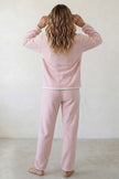 Pyjama polaire rose femme, vue de dos