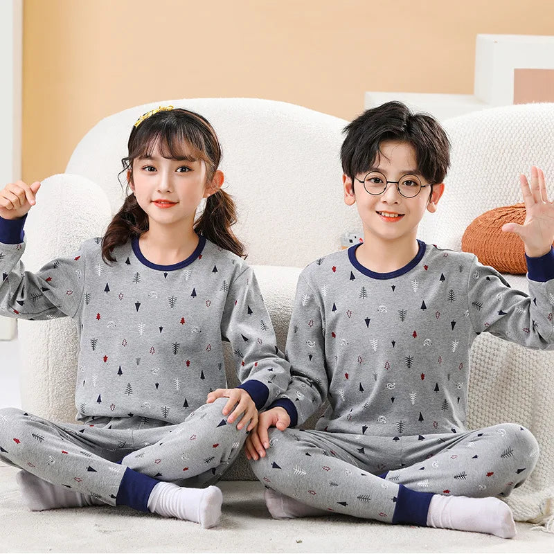 Pyjama T-Rex garçon gris, haut à manches longues à motif T-Rex et pantalon à rayures assorti, vue 10