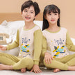 Pyjama T-Rex garçon gris, haut à manches longues à motif T-Rex et pantalon à rayures assorti, vue 7