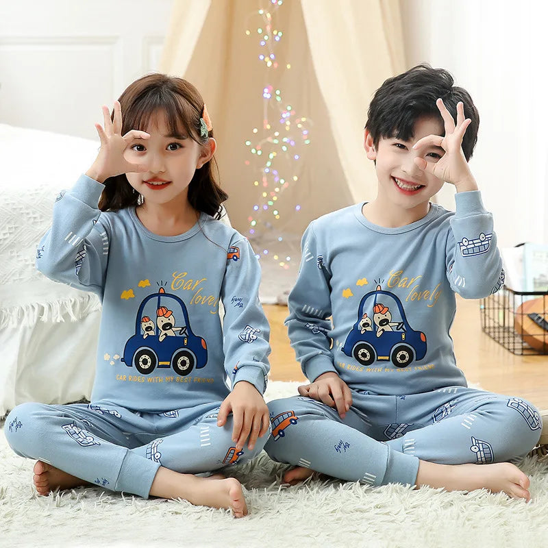 Pyjama T-Rex garçon gris, haut à manches longues à motif T-Rex et pantalon à rayures assorti, vue 8
