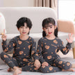 Pyjama T-Rex garçon gris, haut à manches longues à motif T-Rex et pantalon à rayures assorti, vue 9