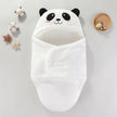 Sac de couchage bébé à capuche panda blanc, cocon d'emmaillotage doux et chaud pour nouveau-né